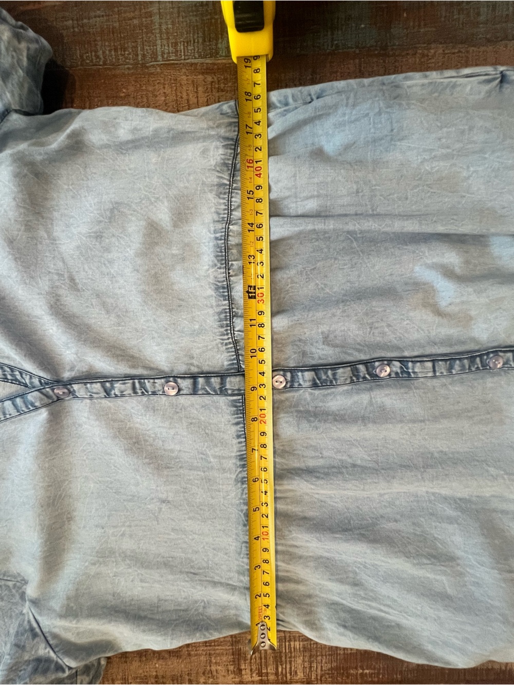 Elan chambray tiered Maxi Dress M - Picture 8 of 10
